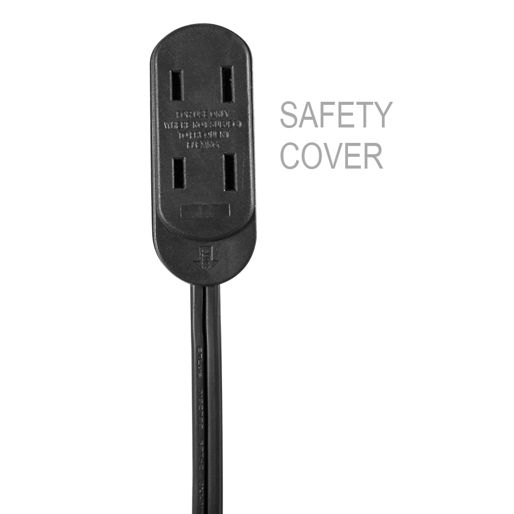 Hyper Tough 6 ft 16 AWG Black Indoor Household Extension Cord