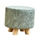 thumbnail image 5 of Reposapiés pequeño, taburete otomano con patas y cómodo asiento acolchado. Gris, 5 of 9