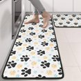 thumbnail image 2 of Kitchen Rugs Sets Of 2,Black Dog Puppy Paw Anti Fatigue Kitchen Mat Rugs Non Slip Washable,Decorative Kitchen Floor Mats for Kitchen,Sink,Laundry,17"x47"+17"x47", 2 of 5