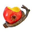 thumbnail image 4 of KAKOWELY Flat Base Simulation Pomegranate and Branch Shaped Plastic Feeding Bowl Creative Cage Mounted Food Containers for Pet Birds Parrot Cage Use (Red),3.54X"X3.54"X2.95", 4 of 4