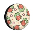 thumbnail image 1 of Fotbe Frog Hold Strawberry Funda de Llanta de Repuesto con Estampado, Engrosada, Ajuste Universal para Jeep, Remolque, RV, SUV, Camión-17 inch, 1 of 6