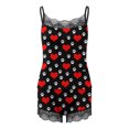 thumbnail image 5 of BONIXOOM Matching Pajamas For Couples Womens Pajamas Loungewear Drawstring Sleeveless Printed Sleepwear Sets Black M, 5 of 6