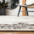 thumbnail image 4 of SAFAVIEH Natura Kyle Striped Area Rug, Black/Ivory, 4' x 4' Square, 4 of 8