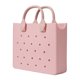 thumbnail image 1 of Bolso de hombro de de cuero , bolso de mano, bolso de mano, bolso de alamito para mujer, bolso de playa informal, impermeable, bolso de alamito de moda con agujeros, 1 of 6