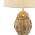 thumbnail image 4 of JONATHAN Y Margie Wicker 20.5" Bohemian Rustic Iron LED Table Lamp, Natural/Beige (Set of 2), JYL4041A-SET2, 4 of 5