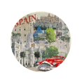 thumbnail image 2 of LADDKA 60 inch Round Beach Towel Blanket Collage Spain Vintage Car Travel Retro Spanish Barcelona Europe Travel Circle Circular Towels Mat Tapestry Beach Throw, 2 of 2