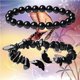 thumbnail image 3 of 2pcs Butterfly Bracelets Pheromone Bracelet Good Luck Energy Chakra Stone Bangle, 3 of 4