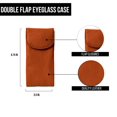 thumbnail image 2 of Estuche para anteojos ili New York de cuero con doble solapa en naranja, 2 of 5