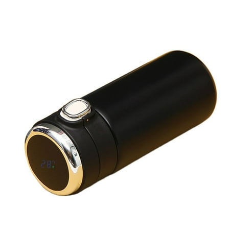 

420ml Creative Touch Display Intelligent Digital Temperature Thermal Mug Water Bottle Water Cup Stainless Steel BLACK