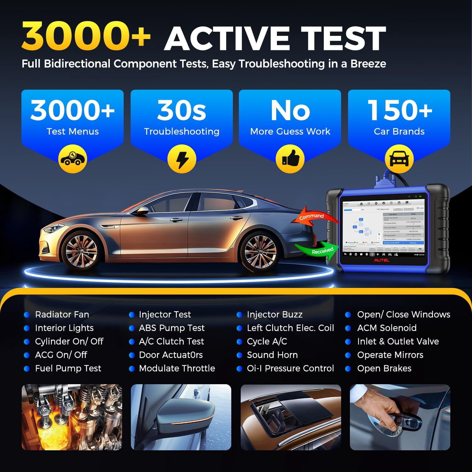 Autel MaxiIM IM508S , 2026 Key Fob Programming Tool 40+ Services, AutoAuth FCA Bidirectional Control Scan, Android 11