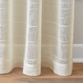 thumbnail image 4 of Mainstays Woven Stripe Sheer Indoor Curtain Single Panel, Tab Top, Papyrus Beige, Polyester, 50"W x 84'L, Adult, 4 of 7