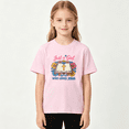 thumbnail image 2 of Girl Loves Jesus Girls Graphic Tee, Retro Open Bible Church 100% Cotton Kids Short Sleeve T-Shirt, 2 of 5
