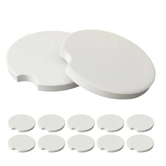 WSTEER 24pcs Ceramic Coasters Sublimation Coaster Blanks Home Cup Coasters Car Cup Holder Coasters