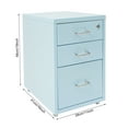 thumbnail image 2 of Modern Free-Standing File Cabinet 3 Drawers Blue Cold-Rolled Steel for Office Storage, 2 of 13