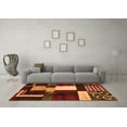 thumbnail image 3 of Ahgly Company Indoor Round Abstract Orange Modern Area Rugs, 8' Round, 3 of 4