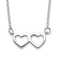 thumbnail image 3 of 925 Sterling Silver Rhodium-Plated with 2in Extension Heart Necklace 16 Inch, 3 of 3
