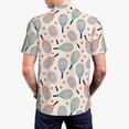 thumbnail image 4 of Daiia Cute Tennis Racket Pattern Men’s Polo Shirts,Solid Deck Shirt,Classic Fit, Breathable Cotton Polo for Casual and Sport Wear-Medium, 4 of 9