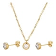 thumbnail image 1 of Collar Y Aretes Swarovski De Acero Inox Y Oro 24k Lam dorado Unitalla, 1 of 4
