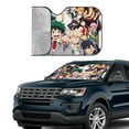 thumbnail image 6 of My Hero Academia Car Windshield Sun Shade, Front Window Sun Shades, Visor Shield Cover For Car Suv Truck, Visor Protector Blocks Uv Rays, Keep Your Vehicle Cool, Medium, 55*29.9 Inch, 6 of 8