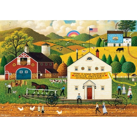 500 Piece Jigsaw Puzzle - Charles Wysocki - House Movers - 500 Large Piece Jigsaw Puzzle