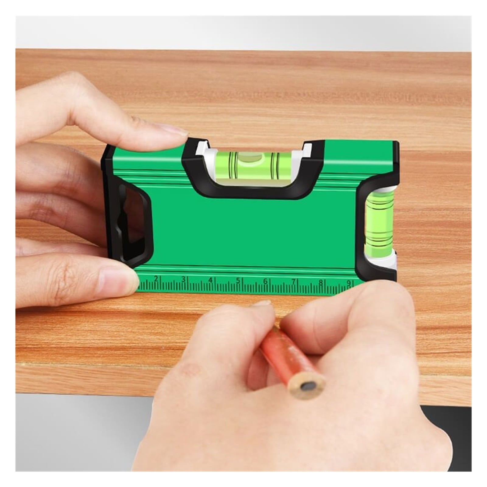 10CM 20CM Portable Magnetic Level Line Tool High-precision Structure Ruler Level Horizontal Measurement Bubble Level Aligner