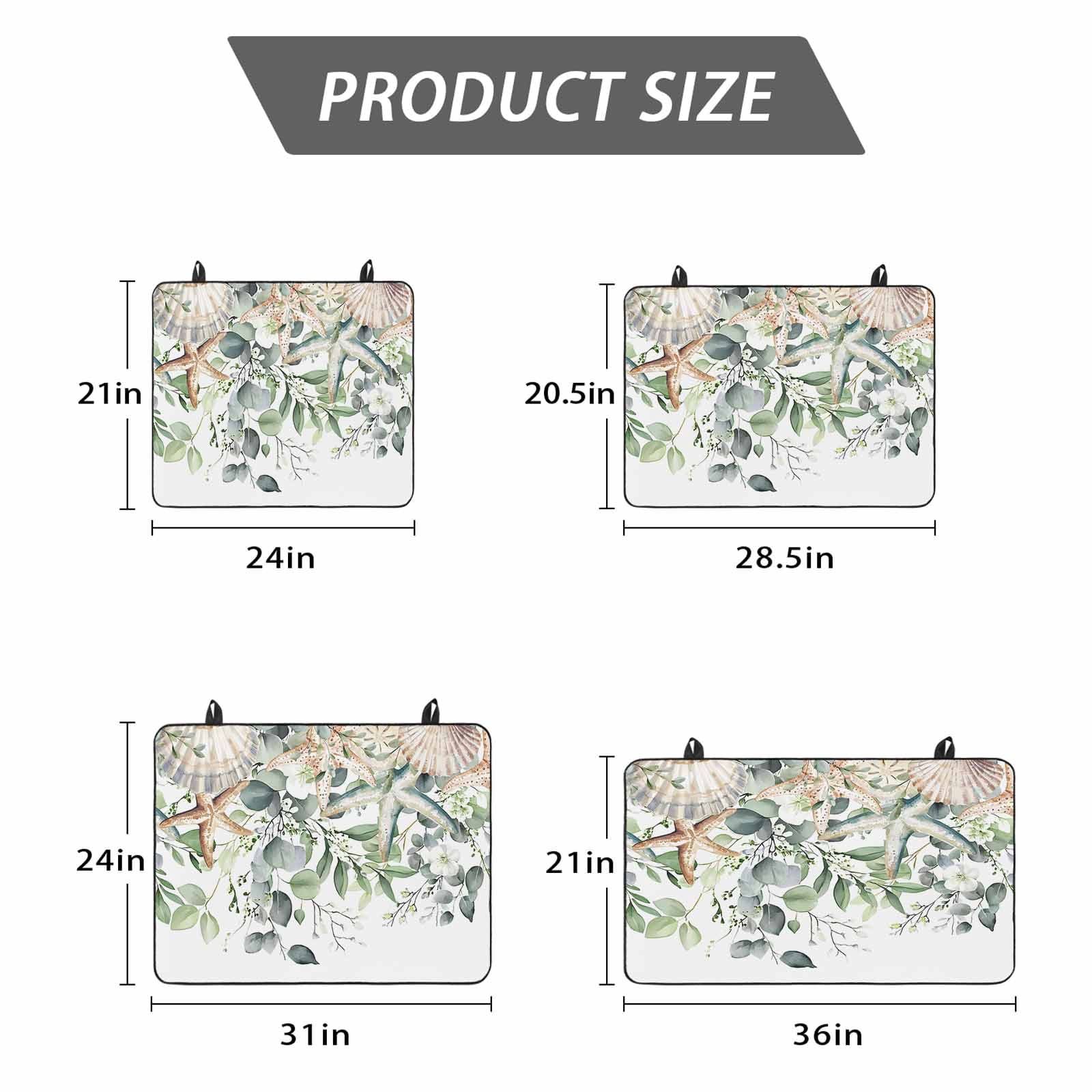 Sage Green Coastal Stove Top Cover for Electric Stove, Heat-proof & Non Slip Glass Top Stove Cover Protector, Spring Eucalyptus Leaves Kitchen Flat Cooktop Rubber Mat 24x21 Inches