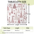 thumbnail image 2 of White Christmas Tree Pattern Square Fitted Tablecloth with Elastic Edge,Square Table Cover,Washable Elastic Table Cover for Home Kitchen Party Decor 36"x36", 2 of 6