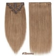 thumbnail image 3 of SEGO Clip in Hair Extensions Human Hair 100% Real Remy Hair 10-24 inch Full Head Thick Hair Pieces Silky Straight Balayage Hair Cleanrance, 3 of 9