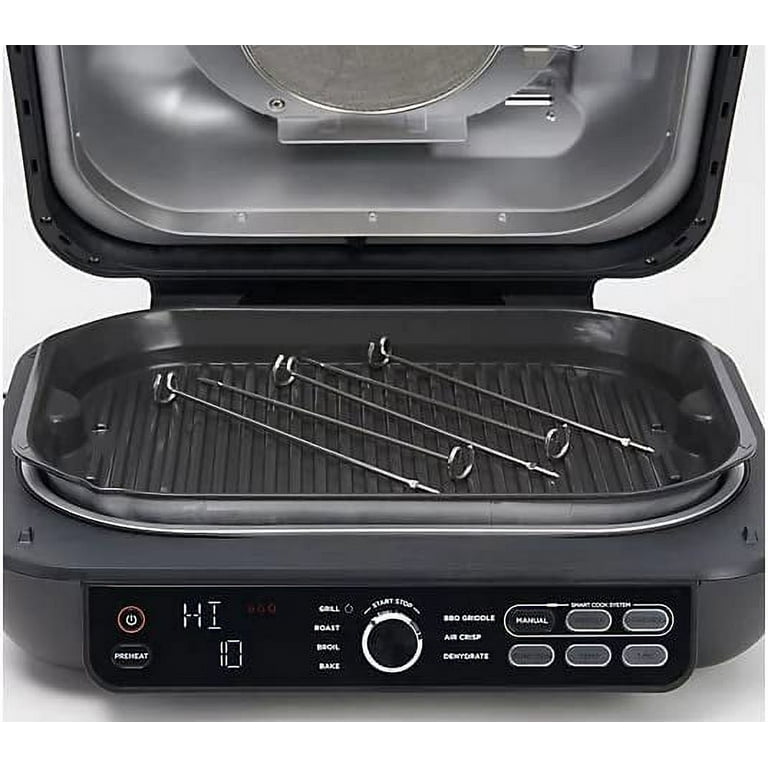  Ninja IG651 Foodi Smart XL Pro 7-in-1 Indoor Grill/Griddle  Combo, use Opened or Closed, Air Fry, Dehydrate & More, Pro Power Grate,  Flat Top, Crisper, Smart Thermometer, Black: Home & Kitchen