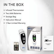 Zewa Infrared Thermometer | Professional Accuracy | Forehead & Ear Non-Touch Measurement | Bluetooth 4.0 | Android & iOS Compatible | Fever Alarm | Free MyHealthConnected App