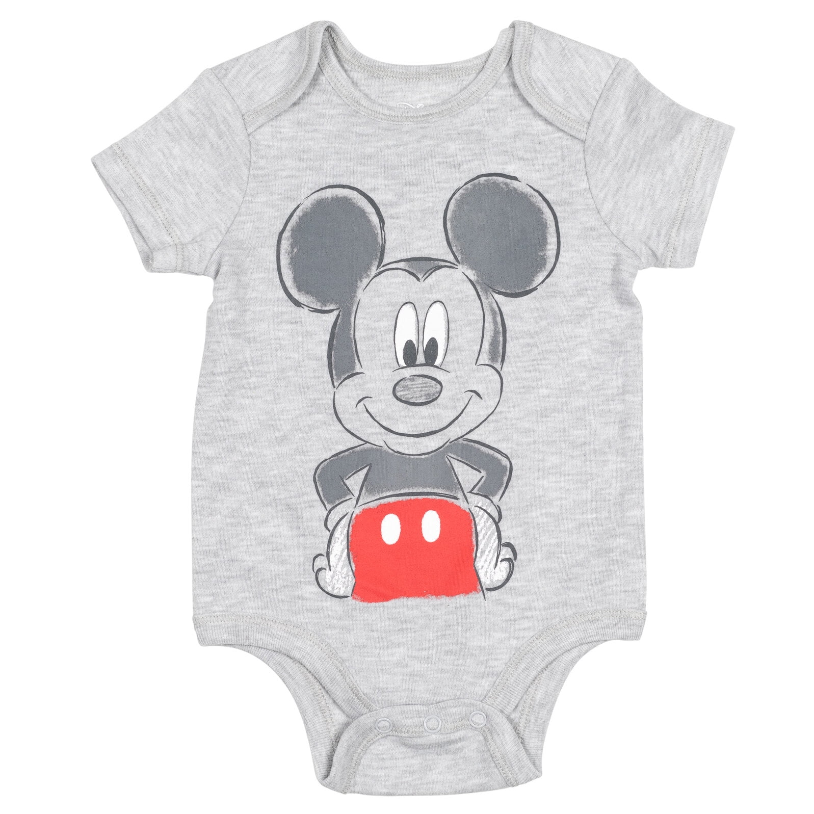 Disney Classics Baby Boy or Girl 5-Pack One Piece Bodysuits Orange Yellow Grey