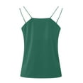 thumbnail image 5 of JDEFEG Womens Camisole Plus Size Women's V Neck Sleeveless Satin Tank Top Casual Blouses Tank Tops Camisoles for Women Green Size M, 5 of 5