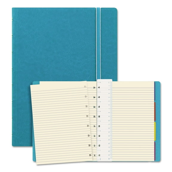Filofax Notebook College Rule Aqua Cover 8 1/4 x 5 13/16 112 Sheets/Pad B115012U