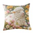 thumbnail image 2 of Covers Clearance! YZEGDCH Easter Bunny Pillow Covers 18x18 Inch Fluffy Faux Fur Decorative Farmhouse Cushion Case for Spring Farmhouse Decor Easter Gift, 2 of 7