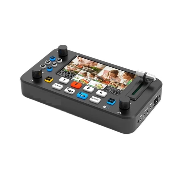 R2 5.5 inch Multi-Cameras 4x -compatible Inputs Mixer Switcher with USB 3.0 Video Capture Live Stream ,enhances work efficiency