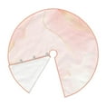thumbnail image 2 of Daiia Pink Marble Drawing Merry Christmas Tree Skirt , Xmas Large Lace-up Tree Skirt, Santa Snowflakes Rustic Home Decorations New Year Party Farmhouse Decor-36", 2 of 7