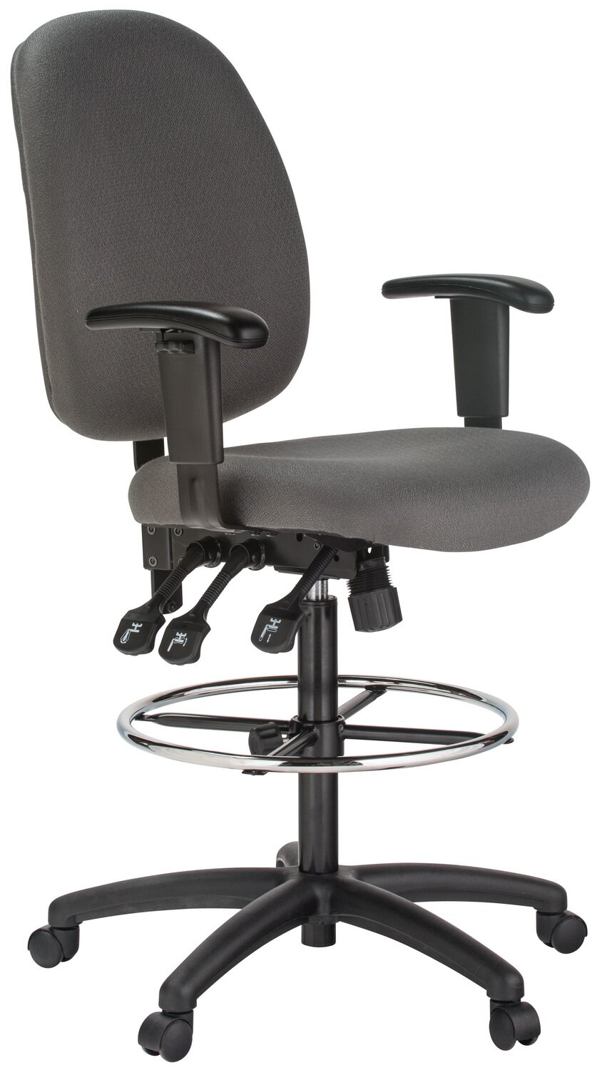 Kayleen MidBack Ergonomic Drafting Chair, ANSI/BIFMA X5.1 Office