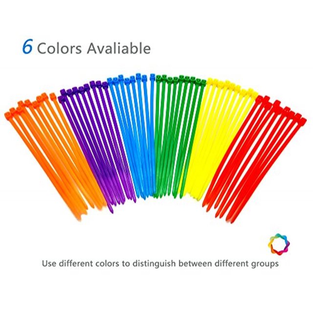 Lenitech 4 Bridas Multiusos (600 Piezas), Colores Surtidos