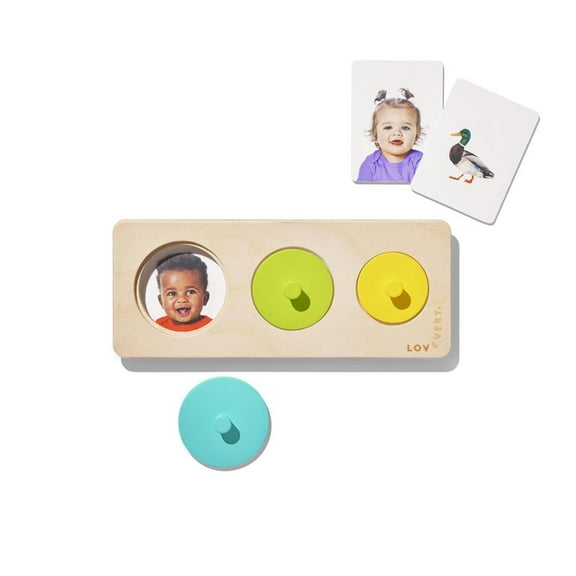 Lovevery, Things I See Puzzle, Double-Sided Picture Card Puzzle for Toddlers, 12  Months