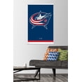 thumbnail image 2 of NHL Columbus Blue Jackets - Logo 21 Wall Poster with Wooden Magnetic Frame, 22.375" x 34", 2 of 6