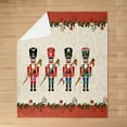 thumbnail image 2 of Flannel Blanket 40x50 Inch Soldier Fleece Blanket Xmas Holiday Fuzzy Plush Throw Christmas Red Flowers Cute Cartoon Living Room Decor, 2 of 5