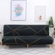 thumbnail image 1 of Funda para sofá cama sin brazos Laklulu: antideslizante, plegable, elástica, sin brazos, funda protectora para sofá sin brazos de 2 o 3 plazas (negro/dorado) 190-210, 1 of 5