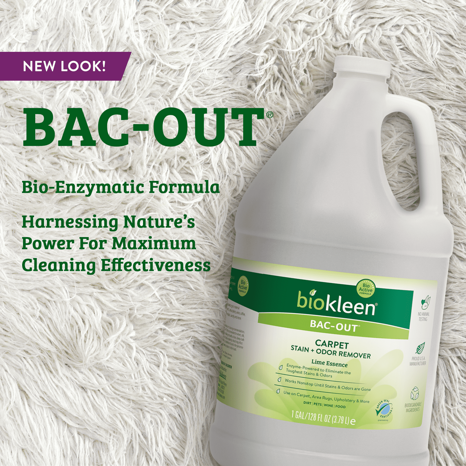 Biokleen Bac-Out Enzymatic Odor & Stain Remover for Pet Stains