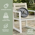thumbnail image 5 of WestinTrends Cape May 9-Piece HDPE Outdoor Furniture Patio Dining Table With Umbrella Hole and Chairs Set For 8, Sand, 5 of 16