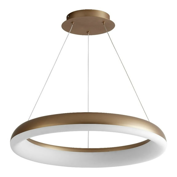 23.5 Inch 44W 1 Led Pendant-Aged Brass Finish Oxygen Lighting 3-63-40