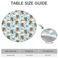 thumbnail image 6 of Blue Highland Cow Flower Butterfly Pattern Round Fitted Tablecloth with Elastic Edge,Dining Table Cover Waterproof,Outdoor Round Tablecloth for Camping,Dining,Indoor and Outdoor, 6 of 7