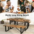 thumbnail image 5 of Costway 60" Long Hallway Bench Entryway Bench with Metal Frame Farmhouse Wooden Shoe Rack, 5 of 10