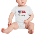thumbnail image 2 of 50% Monaco + 50% American = 100+% Cute Baby Bodysuit Newborn Clothes Outfits (White, 0-3 Months), 2 of 5