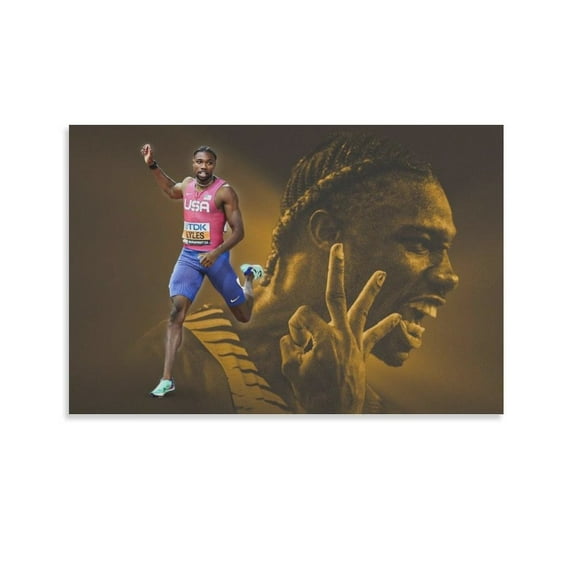 Noah Lyles Sports Poster Picture Print Canvas Poster Wall Paint Art Posters Decor Modern Home Artworks Gift 12x18inch(30x45cm)