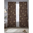 thumbnail image 2 of Brown Floral Sheer Curtains 96 Inch Length 2 Panels Set, Vintage Spring Botanical Flowers Voile Window Treatment Semi Sheer Long Curtains Drapes for Bedroom/Living Room/Kitchen 52"x96"x2, 2 of 7
